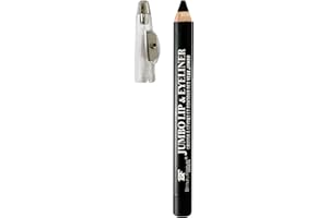 BF BEAUTY FOREVER Beauty Forever Jumbo Lip Liner & Eyeliner Pencil with Sharpener, Long lasting Creamy Formula, 3gms (258 Black)