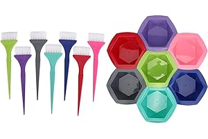 PONGNAS Set di tinture per capelli 7 set, tinture per capelli colorazione ciotola di candeggina pettine spazzole kit tinta set parrucchiere strumenti di forniture colorate(Kit)