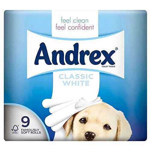 Preisvergleich Produktbild Andrex Ringer-Toilettenpapierrollen - 240 Blatt pro Rolle (9) - Packung mit 6