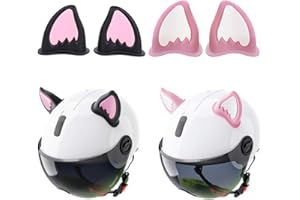 MIRKUZI Stemmi e decorazioni per moto,4pcs Decorazione per Casco da Moto Corna del Casco Accessori per Elmetti con Orecchie di Gatto,caschi da moto, Decorazione Adesiva per Orecchie di Gatto