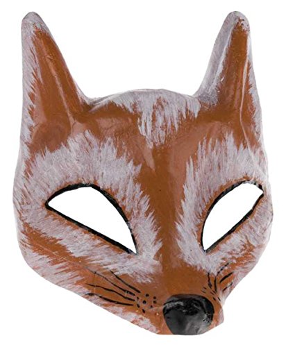 Fuchs Halbmaske Theater Maske aus Pappe