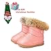 Produktbild Morbuy Winter Baby Warme Stiefel, Kinder Mädchen Schuhe Schnee Stiefel Wasserdicht Draussen Casual Kleinkind Warme Rutschfest Bequem Winterschuhe Leder Schneestiefel Weihnachten Geschenk