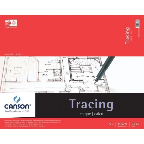 CansonFoundation Series Tracing Paper Pad 19 x 24-inch, 50 Sheets