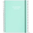 Agenda 2025-2026 Semainier A5 – Planificateur Hebdomadaire & Mensuel, Onglets Couleur, Pages en Couleur, Couverture en Cuir PU, Pochette de Rangement et Stylo (Août 2025 - Juil 2026) - Arbre de vie