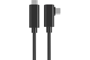 Cuxnoo Câble de Liaison de Streaming VR, Casque de réalité virtuelle Angle USB 3.2 Gen1 C-C Transfert de données Haute Vitesse Cordon de Charge Rapide 4,7 m