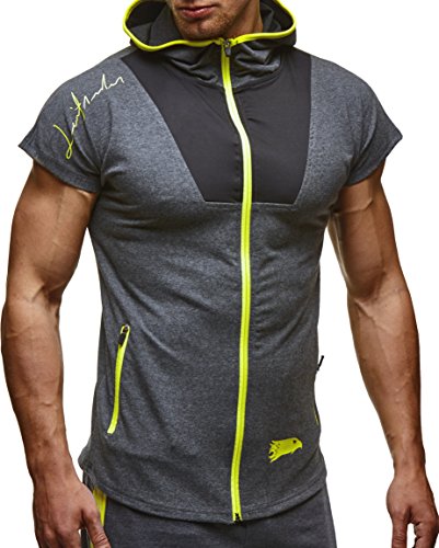 LEIF NELSON GYM Herren Fitness T-Shirt Weste Trainingsshirt LN6334