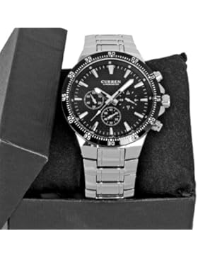 Curren Herren Armbanduhr/Sport-Armbanduhr, Armband aus Edelstahl, wasserdicht, luxuriöses Fashion-Accessoire,...