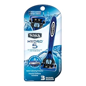 Schick Hydro 5 Disposable Razor, 3 Count