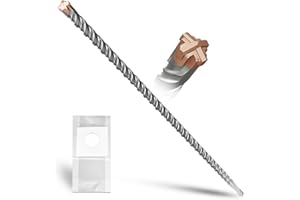 METOTY SDS Plus bohrer 14mm×600mm，mit 4 Hartmetallschneiden,Kopf mit Beschichtung,Steinbohrer,Hammerbohrer,Betonbohrer,Für Stein,Beton,Naturstein,Ziegelmauer