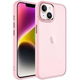 Zore Apple i&ccedil;in uyumlu iPhone 14 Plus Kılıf Buzlu Sert PC Zore May Kapak Pembe A&ccedil;ık