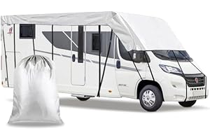 Husvagnsöverdrag, vintersäkert 210D oxfordtyg camping husbilsskydd vattentätt dammtätt solskydd släpvagn skyddande presenning
