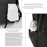 CoolBELL Baby Wickeltasche mit USB Port / Große Größe Baby Wickeltasche mit isolierte Taschen / wasserdicht Reise Knapsack / Windelhenkeltasche einschließlich Wickelunterlage und isolierte Beutel, - 4