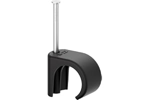 Temolink Kabelklämmor, 50 stycken nagelklämmor, 18–22 mm, 304 rostfritt stål, kabelhantering för telefon och ethernet-kabel, strömkabel, rör