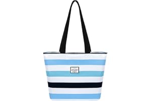 HAWEE Donna Tote con Zip Grande Tracolla Casual Mano Moda Spalla Impermeabile Borsa della Spesa Leggera Borsetta per Quotidiano Vita Scuola Lavoro Spiaggia