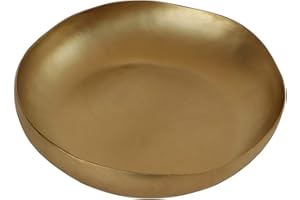 DE KULTURE WORKS De Kulture Pure Brass Handmade Small centerpiece Bowl Aroma Diffuser For Gifts Air Freshener Floating Candles Bowl Christmas Decorations, 6X1.5 (DH) Inches, Gold