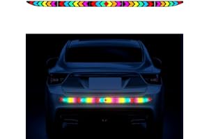 LCXECNW 5 pezzi Adesivi riflettenti per il bagagliaio dell'auto,Adesivi riflettenti per paraurti auto,Adesivi riflettenti ad alta intensità per la visibilità notturna per il bagagliaio dell'auto