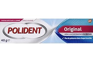 Polident Original Crème Fixative Forte pour Prothèses Dentaires Partielles ou Complètes Mentholé, 40g