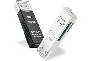 SOOIIYU Lector de tarjetas Micro SD, lector de tarjetas 2 en 1, lector de tarjetas de memoria SD/TF, para SDXC, SDHC, Micro SDXC, Micro SD, Micro SDHC y UHS-I