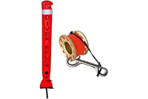 Badiman Scuba Diving SMB Surface Marker Buoy Tube with Dive Reel Spool