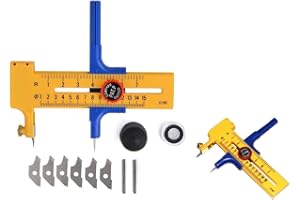 OFKPO Compas de Corte Circular para Troquelar Papel, Láminas, Cuero, Compás de Corte Circular Adecuado Diámetros de 1 a 15 cm