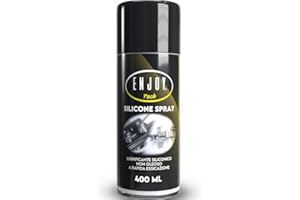 ENJOY TECH - Silicone Spray Lubrificante Professionale, Protezione Anticorrosione e Impermeabile, Riduce l'Atrito e Asciuga Rapidamente, Compatibile con Vari Materiali, 400 ml, Made in Italy