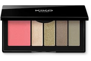 KIKO Milano Smart Eyes And Cheeks Palette 02 | Palette Yeux/Visage Avec 1 Blush Et 4 Ombres À Paupières