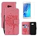 Produktbild Tasche Leder für Samsung Galaxy A5 2016 A510 Hülle Klappbar und Display Schutz Folie ,OYIME Rosa Katzen und Baum Muster Handyhülle zum Klappen Dünn Magnet Vollschutz Klapphülle Etui Original Flip Book Case Full Cover Bumper Zubehör Set für Galaxy A5 2016 Modell SM-A510