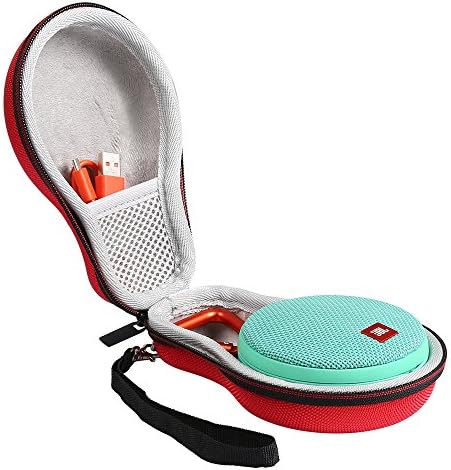 ShucaseShucase EVA Hard Case for JBL Clip 2 Waterproof Portable Rechargeable Speaker fits for USB cable and charger (red)
