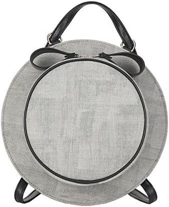 E-GIRL S820 Light Grey New Style PU Leather Backpack HandBag,275×75×275(mm)