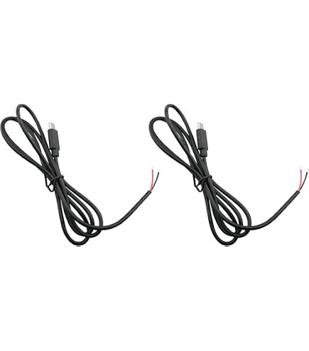 Kurzes USB-C Auf 2-Pin Blankdraht Kabel - 10 Zoll (25cm), 20AWG, 5V/3A, 2 Stück - Für DIY & Reparatur