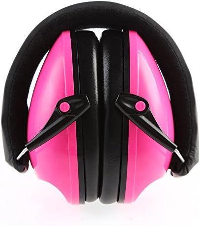 REDKINDER Kids Ear Defenders Portable Foldable and Adjustable 25dB Highest NRR Safety Ear Muffs Suitable for 3-12 Years Old(Cherry Red)