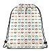 Produktbild Juziwen Printed Drawstring Backpacks Bags,Apple Core Pattern In Retro Colors Eaten Food Fruit Organic,Adjustable String Closure
