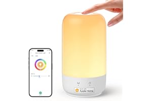 MEROSS Inteligentna lampka nocna LED, inteligentna lampka nocna kompatybilna z HomeKit, Alexa i Google Home, wielokolorowa lampa stołowa RGBCW z możliwością przyciemniania z poleceniem głosowym i pilotem