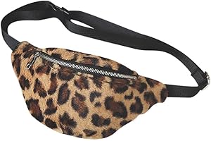 TENDYCOCO Brusttasche Leopardenmuster braun Gürteltasche Messenger Schultertasche zum Laufen Wandern