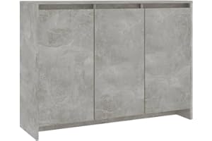 vidaXL Credenza Grigio Cemento 102x33x75 cm in Truciolato
