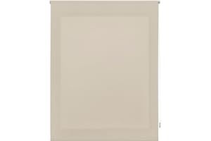 INTERBLIND | Estor Premium Enrollable Translúcido Liso 140x175 cm - Medida de la Tela 137x170 cm - Color Marfil - para Ventanas