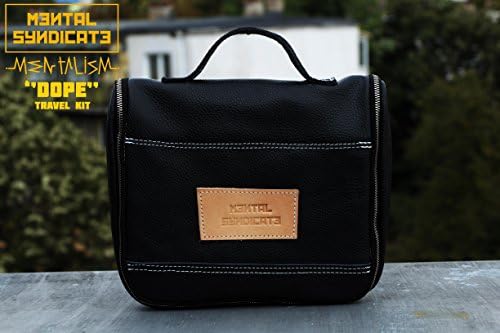 Leather Travel Kit "DOPE" Leather Toiletry Bag Leather Dopp Kit Leather Kit Leather Travel Bag Personalized Leather Travel Kit