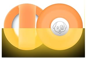 PKQTOP Pet Collar Holder for Airtag, Silicone Dog Collar Cover Compatible with Apple Airtag GPS Tracker, Waterproof Case for Cat Collar