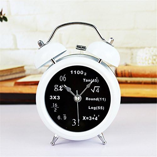 Sdfaw Creative muted night light tech number, the metal Bell alarm clock desktop clock