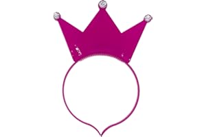 BF Souvenirs 1x LED Haarreif KRONE - blinkend und leuchtend, Prinzessin, König, Party Karneval Geburtstag Motto Party Fasching (Lila)