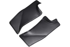 MERIGLARE 2Pcs Car PU Leather Rear Door Sill Protector Anti Kick Pad Trim Fit for Tesla Model Y, Small Dust Can be Wiped with Towel