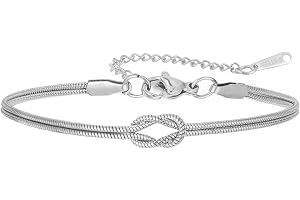 Dreamtimes Knot Love armband för kvinnor Forever Love Knot Infinity armband för par Dainty Forever Infinity rostfritt stål armband vänskap smycken gåvor