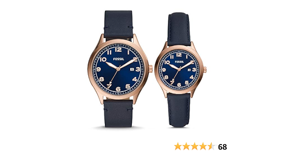 Wylie Three-Hand Navy Leather Watch 