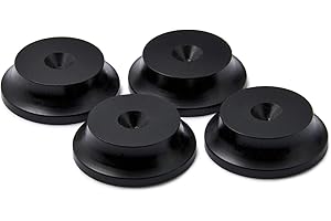 ‎PRECISIONGEEK PrecisionGeek - Podkładki Pod Kolce Głośnikowe Średnica 20mm L- 8mm, Aluminium Czarne (4 sztuki)