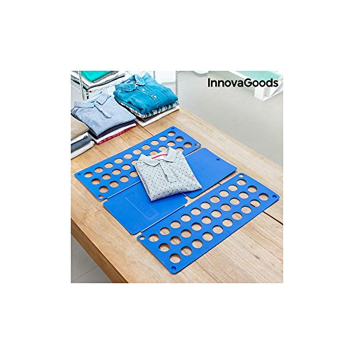 InnovaGoods Doblador de Ropa, Polipropileno, Azul, 24x59x3 cm