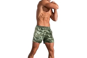 GYMAPE Hombres Culturismo Gimnasio Entrenamiento Pantalones Cortos Deportes Fitness 5 Entrepierna