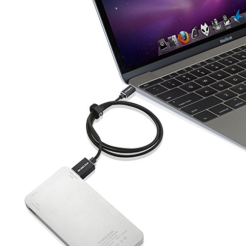 VicTsing 1m USB 3.1 Typ C Type C auf USB 2.0 Männlich to Männlich Nylon Braided Kabel Adapter mit Reversiblen Connector für Macbook 12inch 2015, ChromeBook Pixel, Nokia N1, Nexus 5x Nexus 6P usw. – Schwarz - 7