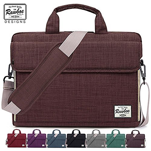 Rawboe® 13.3 Zoll Smart Oxford Laptop Computer Tasche Messenger Bag, mit Schultergurt, Griff & Mehreren Taschen für Surface Pro 4, MacBook, Tablet, iPad und Laptop (13.3 Zoll, Royal Braun)
