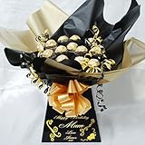 MINI BLACK - PERSONALISED FERRERO ROCHER SWEET CHOCOLATE BOUQUET HAMPER