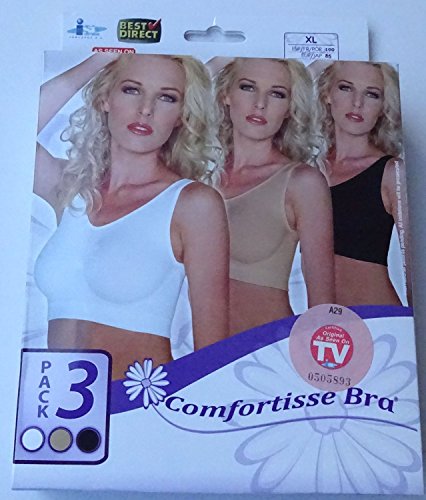 Comfortisse Bra 3-er Set BH weiss,schwarz,haut original TV (155) - 2